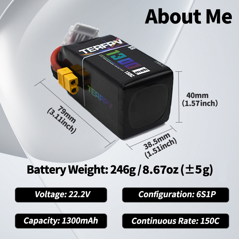 TERFPV Lipo Battery 6S 22.2V 1 - Drone Rc Leading 评论和价格