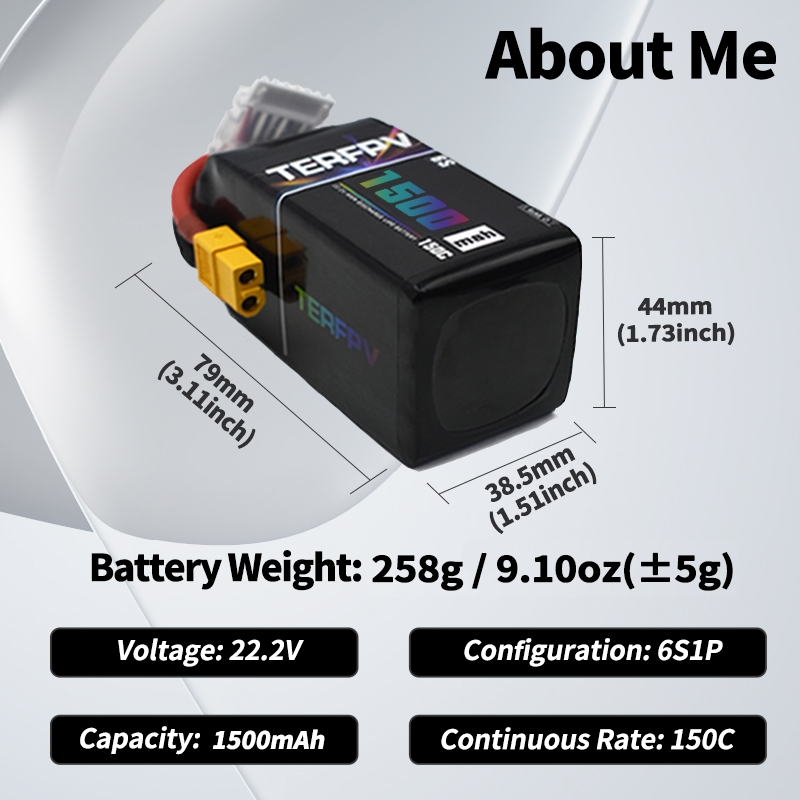 TERFPV Lipo Battery 6S 22.2V 1 - Drone Rc Leading 评论和价格