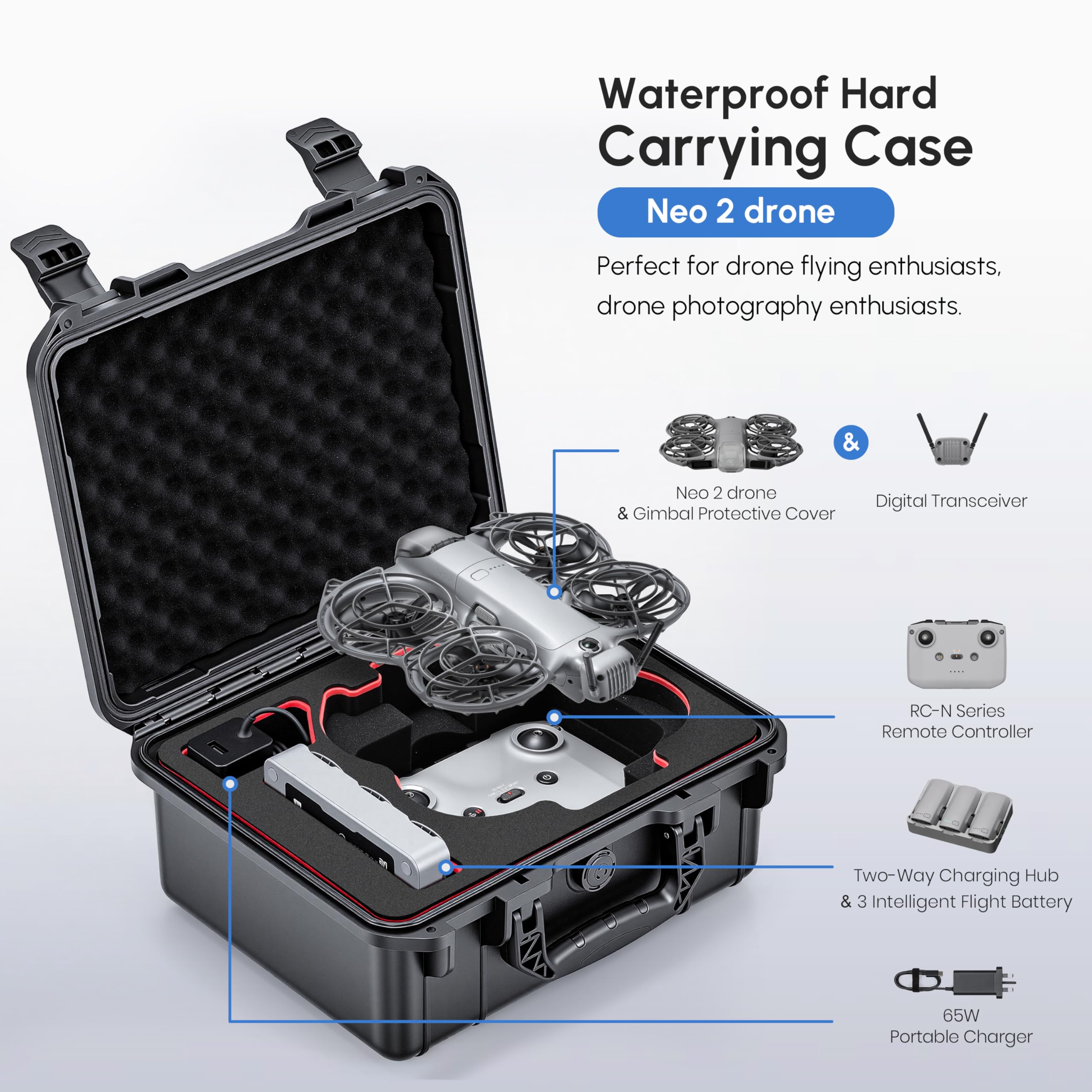 NEO 2 Case,Waterproof Hard Car - Drone Rc Cover 评论和价格