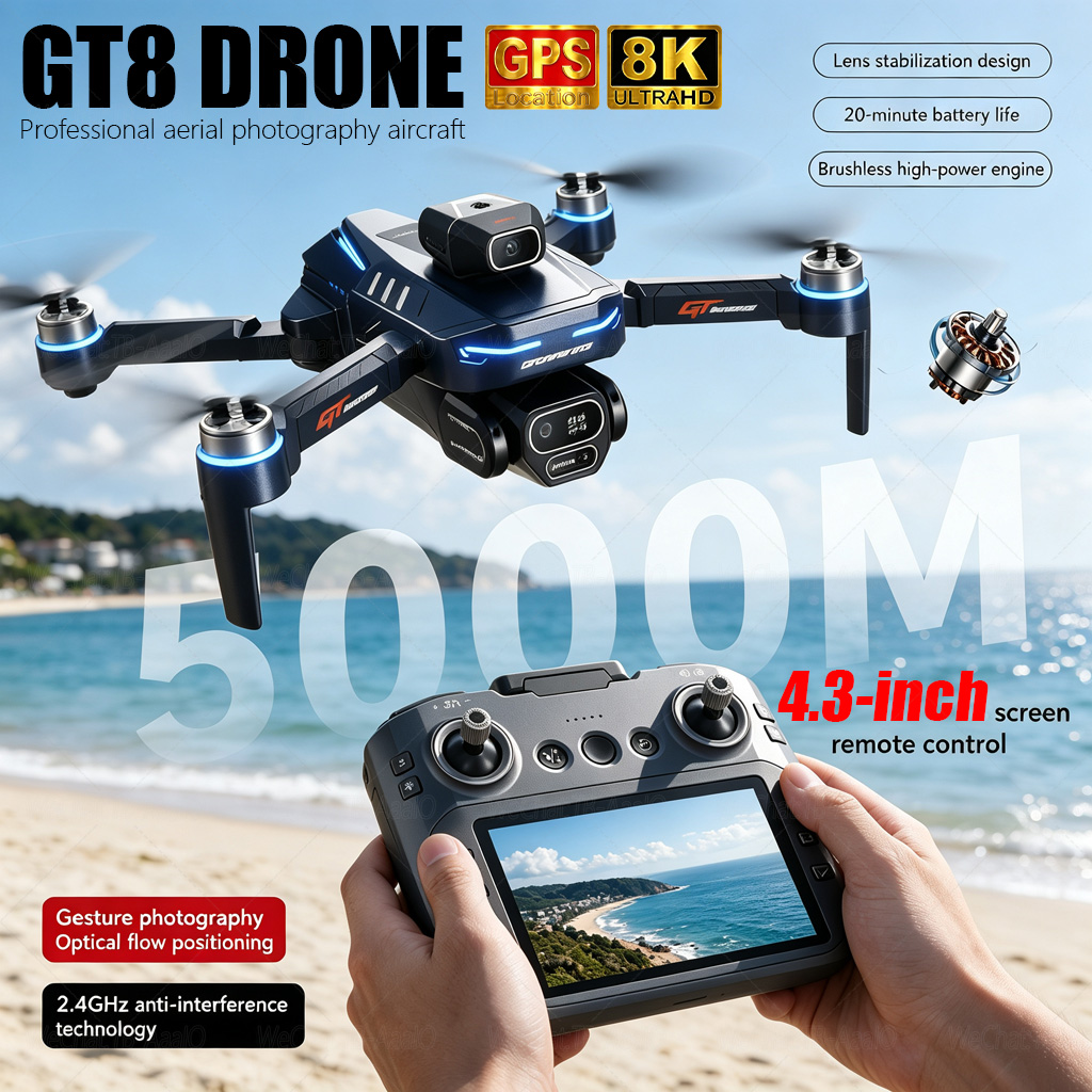 NEW GT8 HD RC Drone 4K Profess - Drone Ae Rc 评论和价格