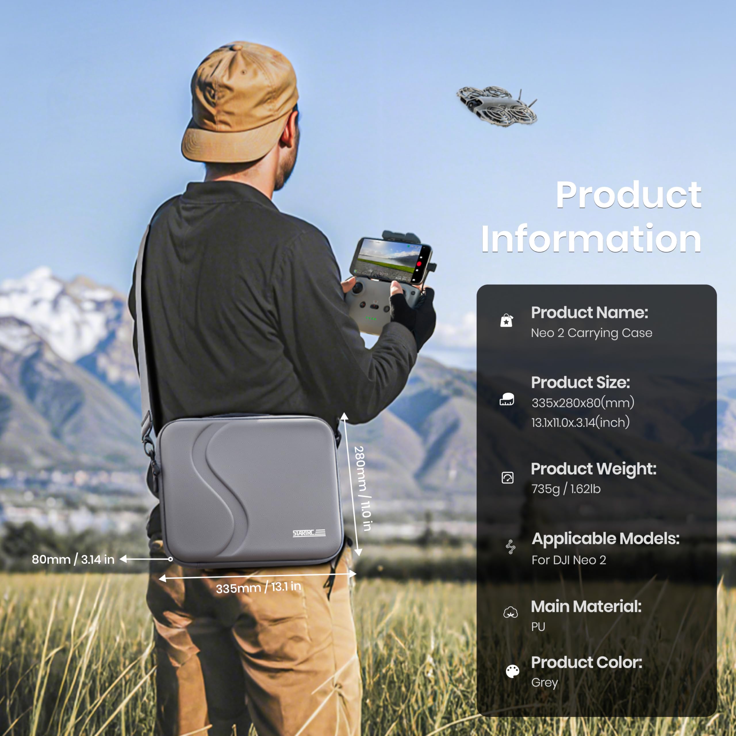 Carrying Case for DJI Neo 2 Ac - Drone Rc Cover 评论和价格