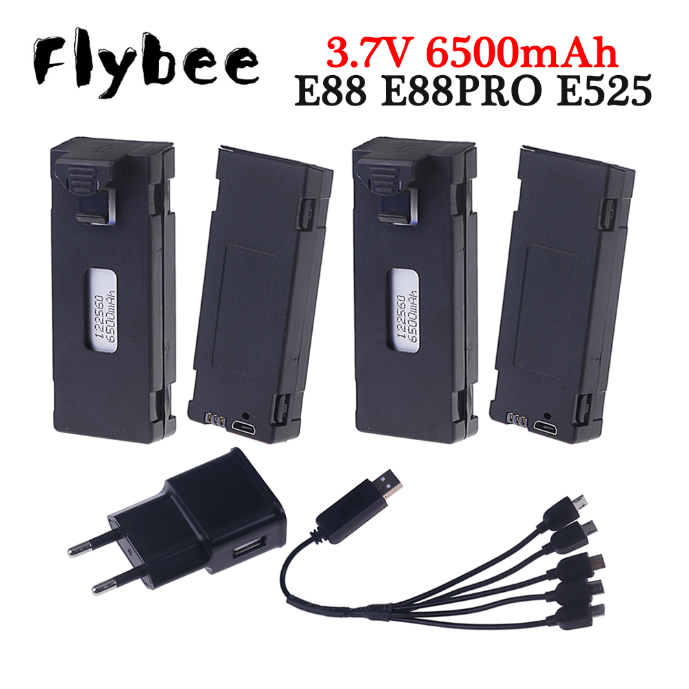 Rechargeable 3.7V 6500mAh Batt - Drone E88 Rc Quadcopter 评论和价格